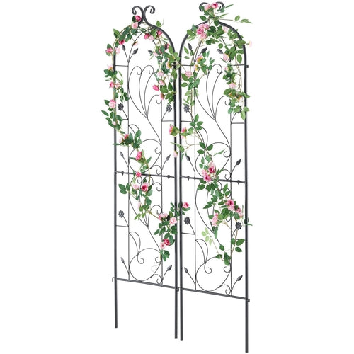 Garden Trellis for Climbing Plants, 60 x 15 in, 2 Packs Rustproof