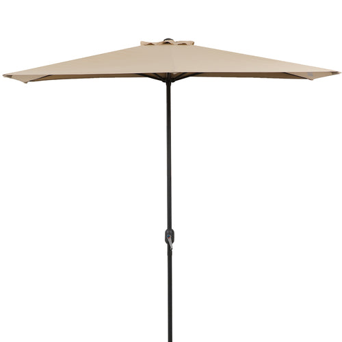 Outsunny 8ft Half Round Umbrella Balcony Parasol Outdoor Aluminium