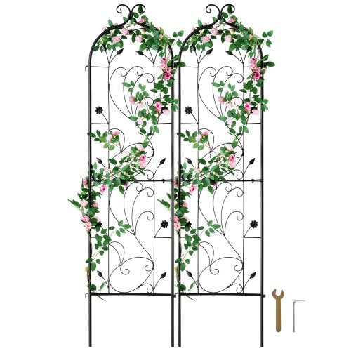 Garden Trellis for Climbing Plants, 60 x 15 in, 2 Packs Rustproof
