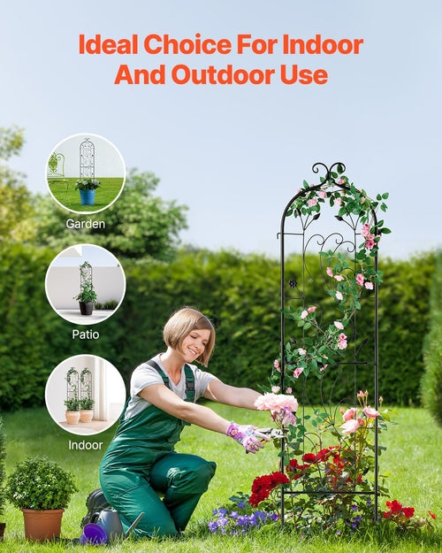 Garden Trellis for Climbing Plants, 60 x 15 in, 2 Packs Rustproof
