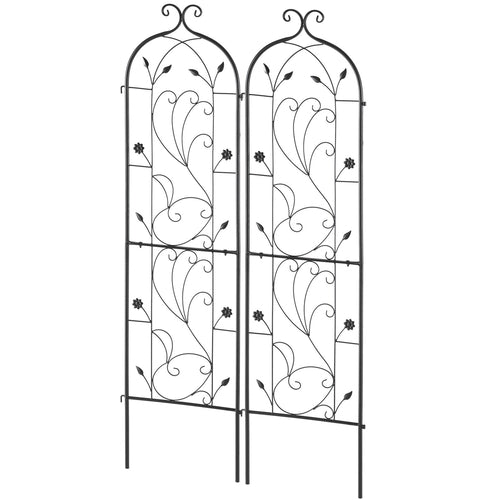 Garden Trellis for Climbing Plants, 60 x 15 in, 2 Packs Rustproof