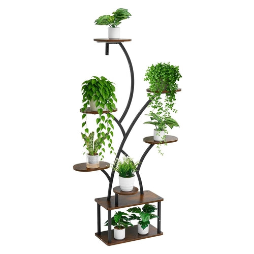 Plant Stand Indoor with Grow Lights, 157.5cm Tall 8-Tier Lighted Plant